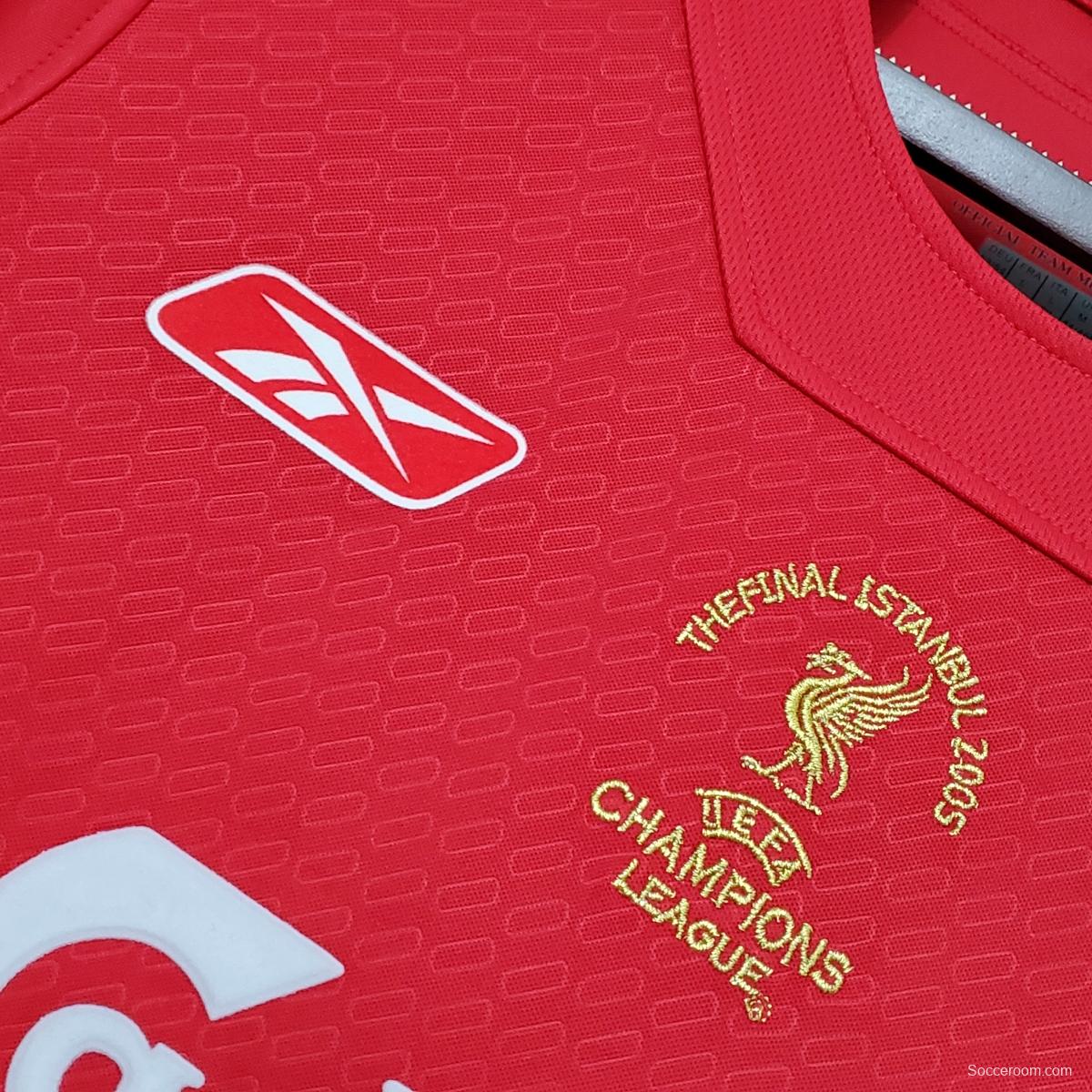 Retro 2005 Liverpool Champions League version home Soccer Jersey