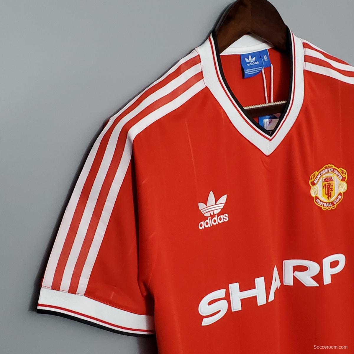 Retro 83/84 Manchester United home Soccer Jersey