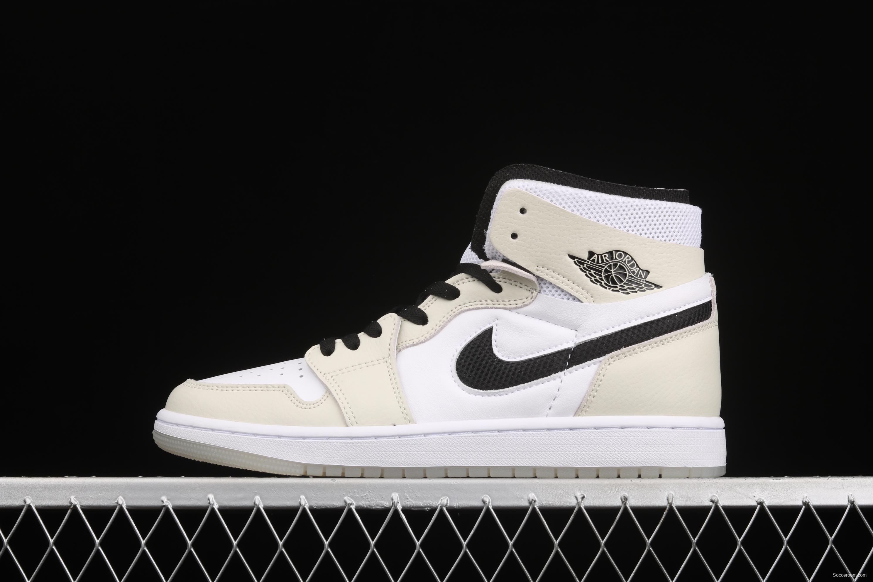 Air Jordan 1 Zoom Air CMFT Pearl White High Top Basketball shoes CT0979-002