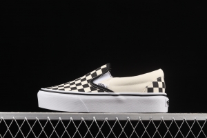 Vans Slip-On Platform classic lazyman black and white checkerboard thick soles shoes VN0A318EBWW