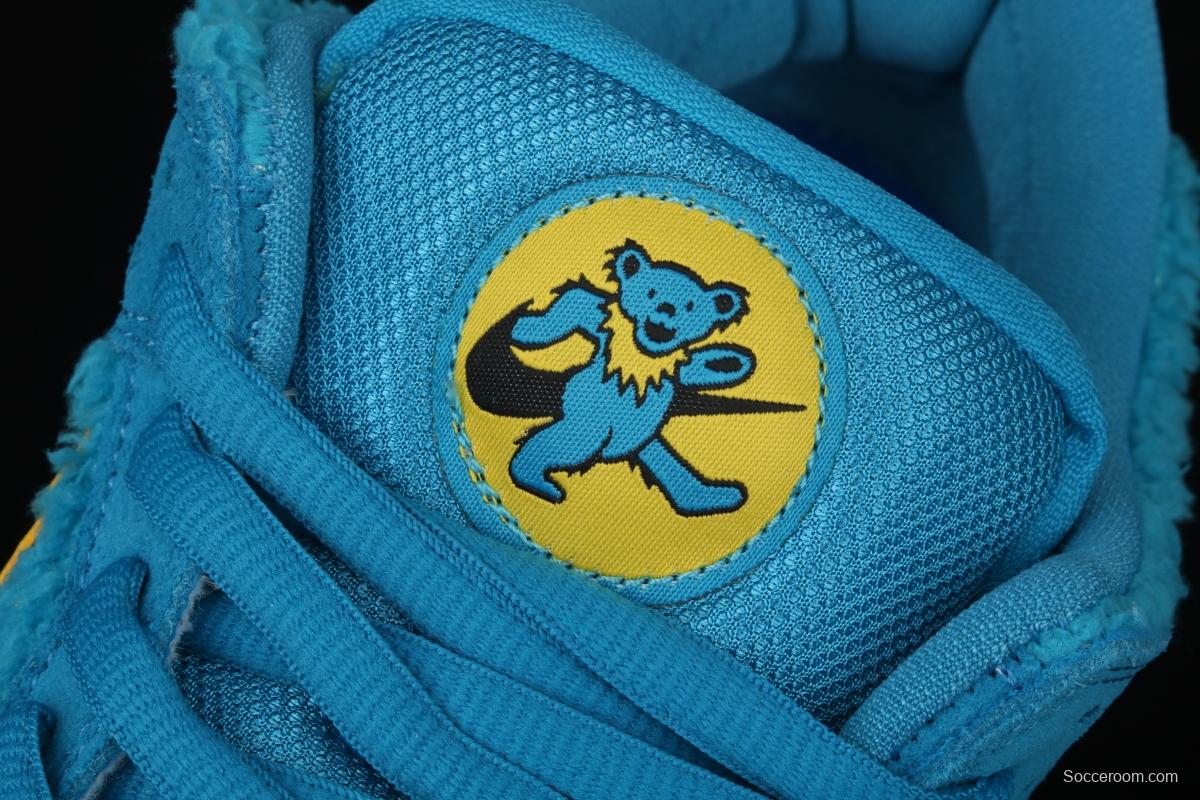 Grateful DeAdidas x NIKE SB DUNK Low Yellow Bear joint style blue and yellow bear sports skateboard shoes CJ5378-400