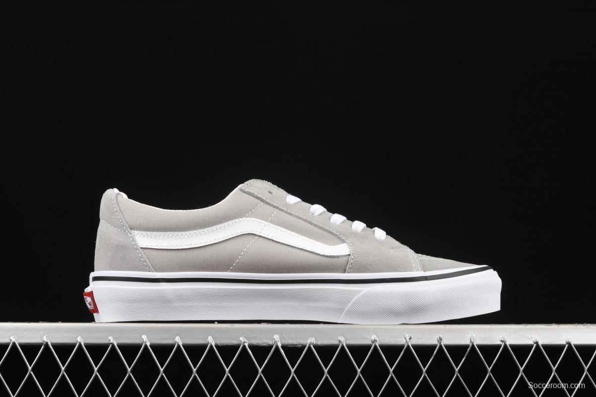 Vans SK8-Low gray side stripes low-side professional skateboard shoes VN0A4UUKIYP