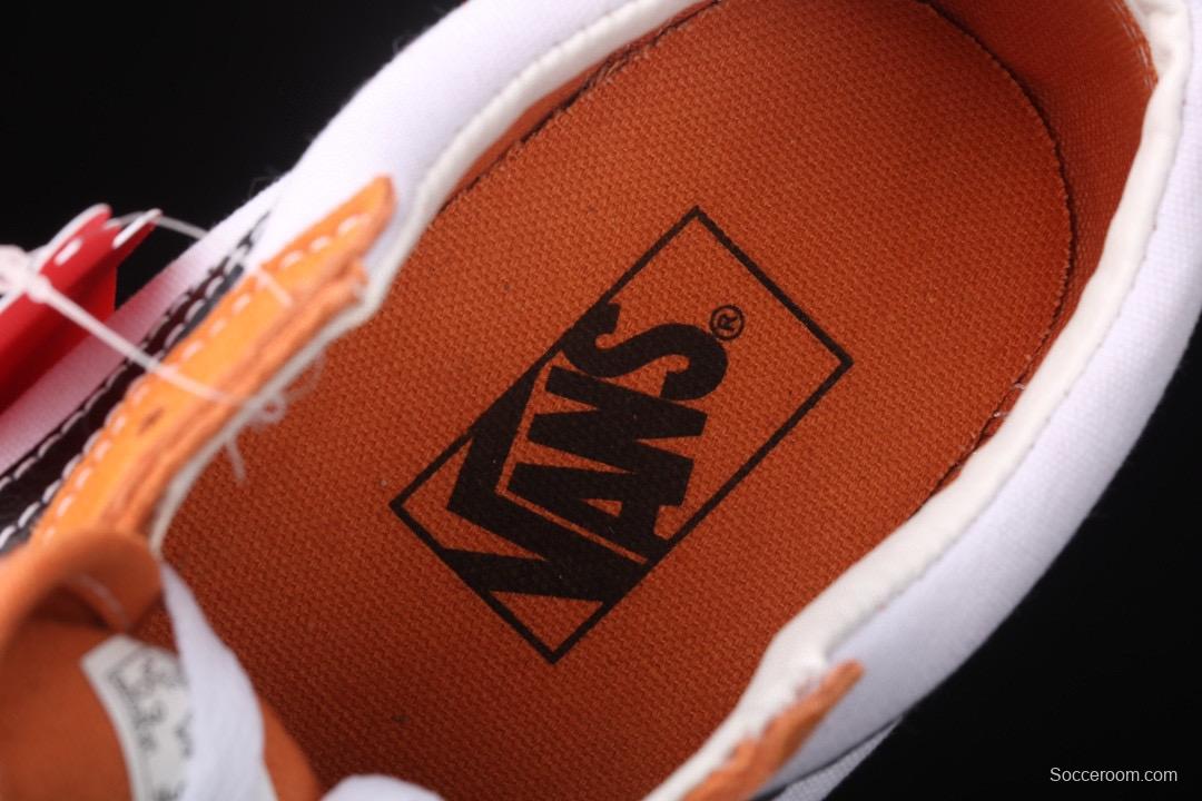 Vans Style 36 caramel orange and white small head splicing low-help couple casual board shoes VN0A3DZ3WZ5