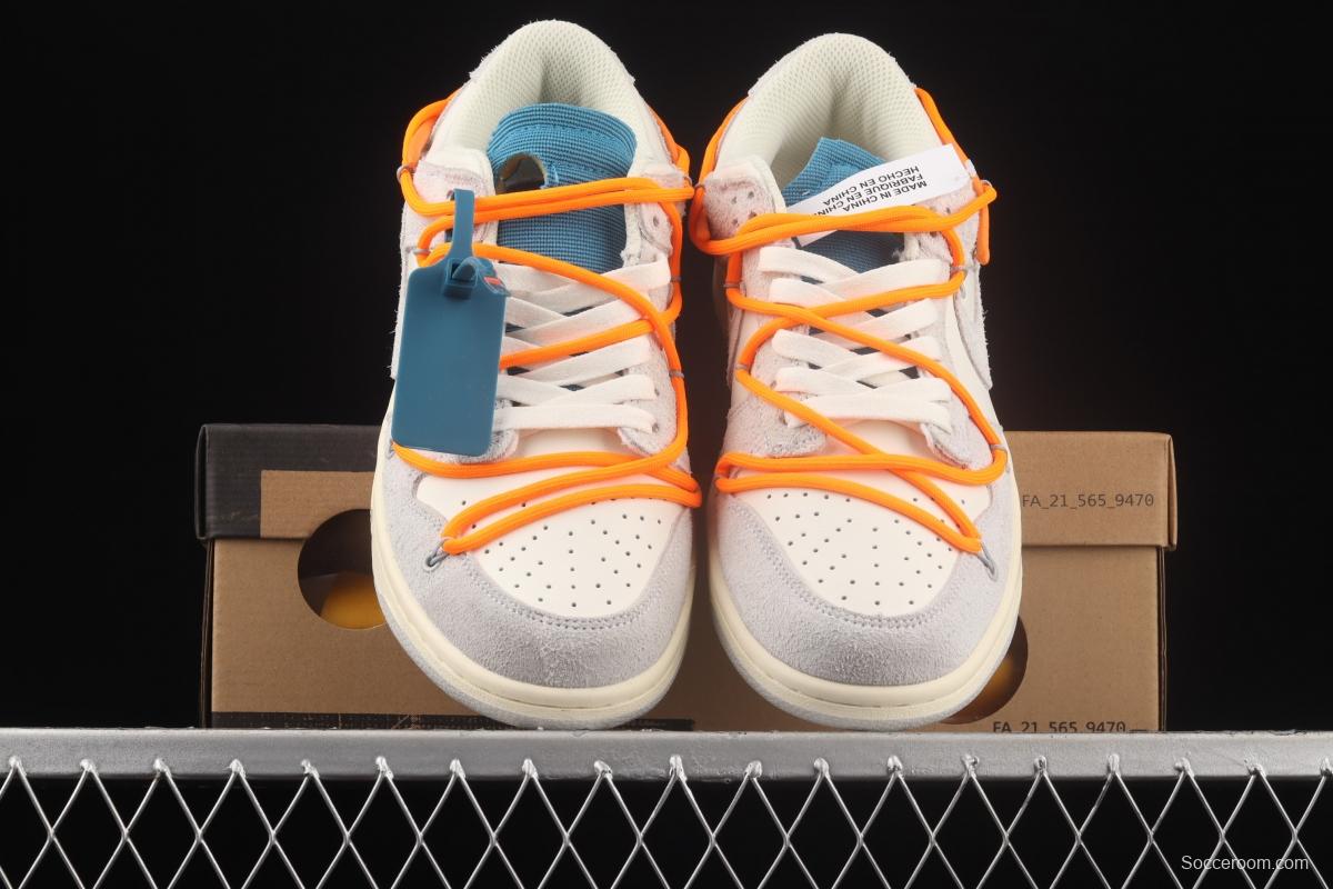 OFF-White x NIKE DUNK Low OW SB buckle rebound fashion casual board shoes DJ0950-119