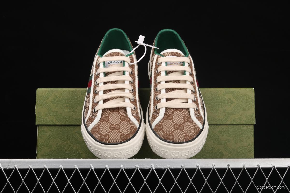 Gucci Tennis 1977 Print Sneaker canvas printed retro leisure sports board shoes