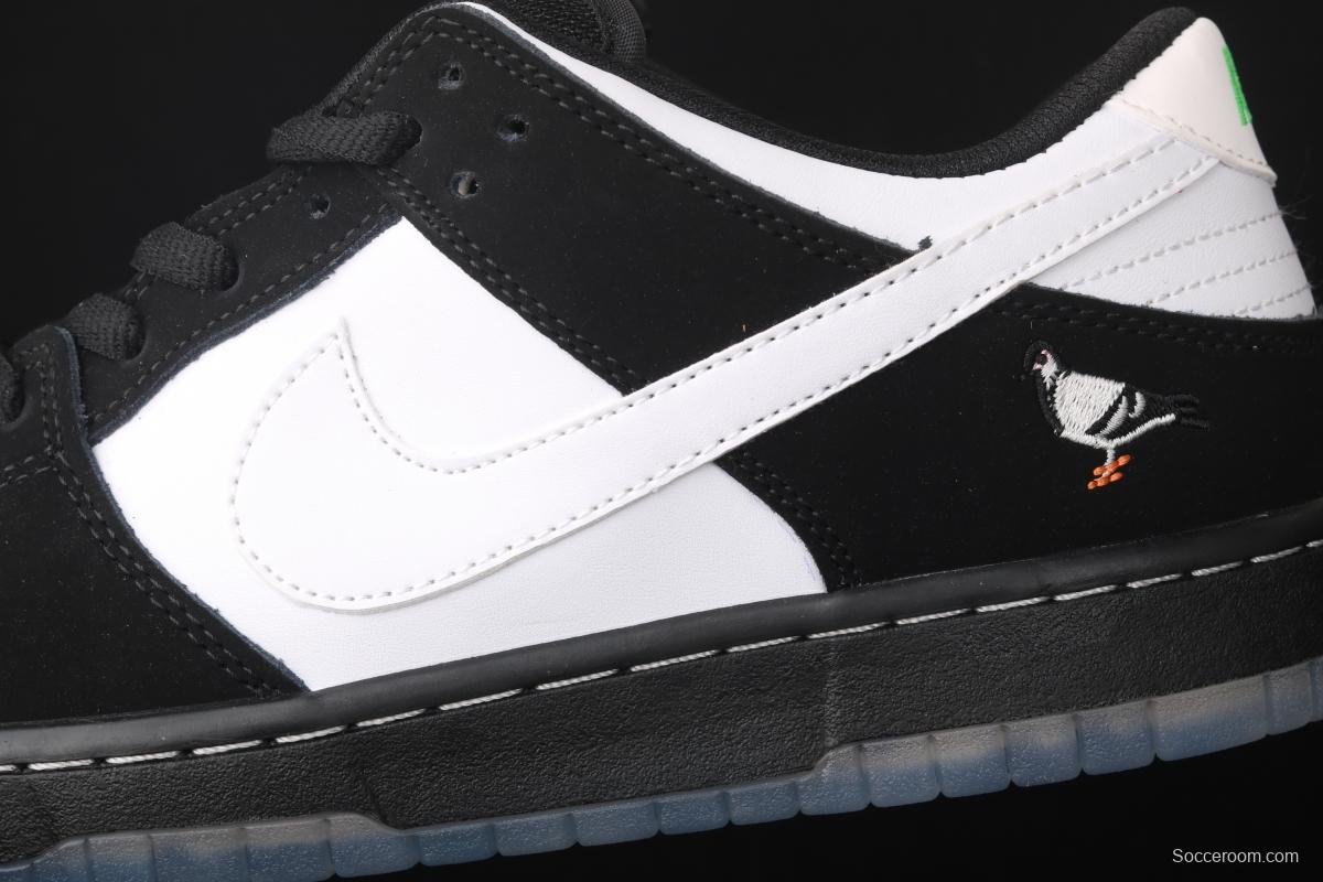 Jeff Staple x NIKE SB DUNK Low Pigeon 3.0Black and White Panda Pigeon low side Classic Leisure Sports Board shoes BV1310-013 