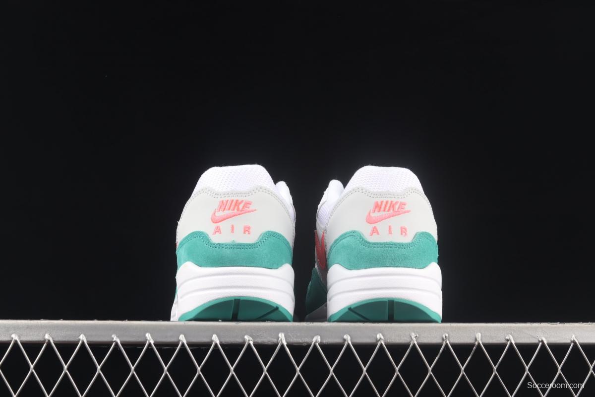 NIKE Air Max 1 gray-white and green half-palm air cushion retro running shoes AH8145-106