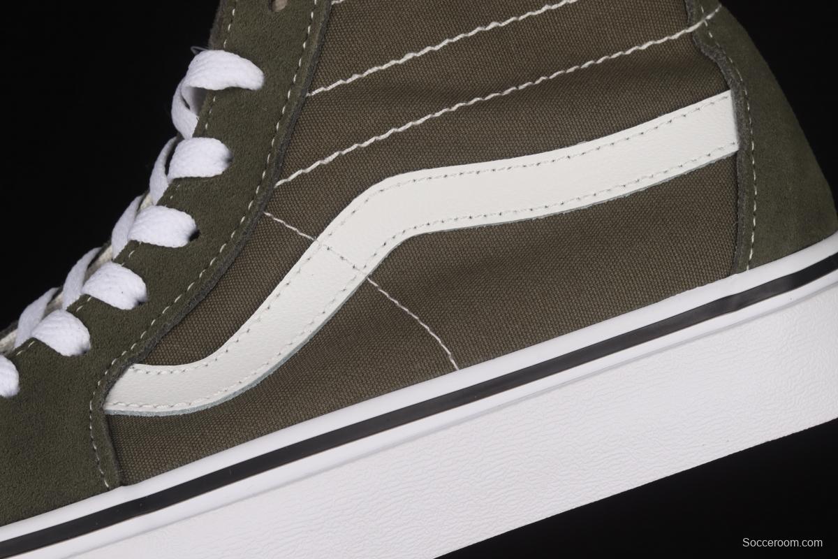 Vans SK8-Hi dark green high-top casual board shoes VN0A4U160FI