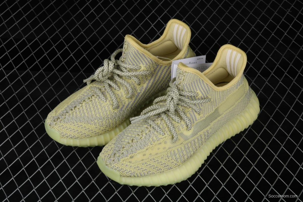 Adidas Yeezy 350 Boost V2 FQ9009 das coconut 350 second generation hollowed-out lemon yellow color matching