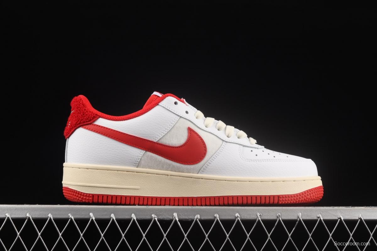 NIKE Air Force 1x07 sail white red low top casual board shoes DO5220-161,