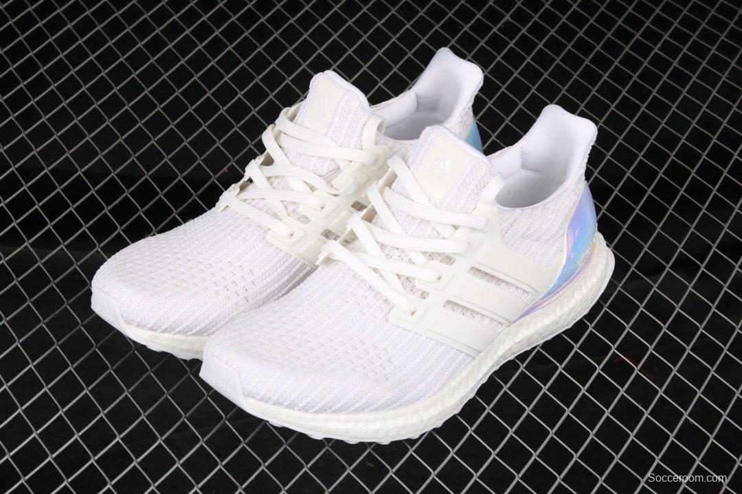 Adidas Ultra Boost 4.0Iridescent BY1756 fourth generation knitted striped white laser UB