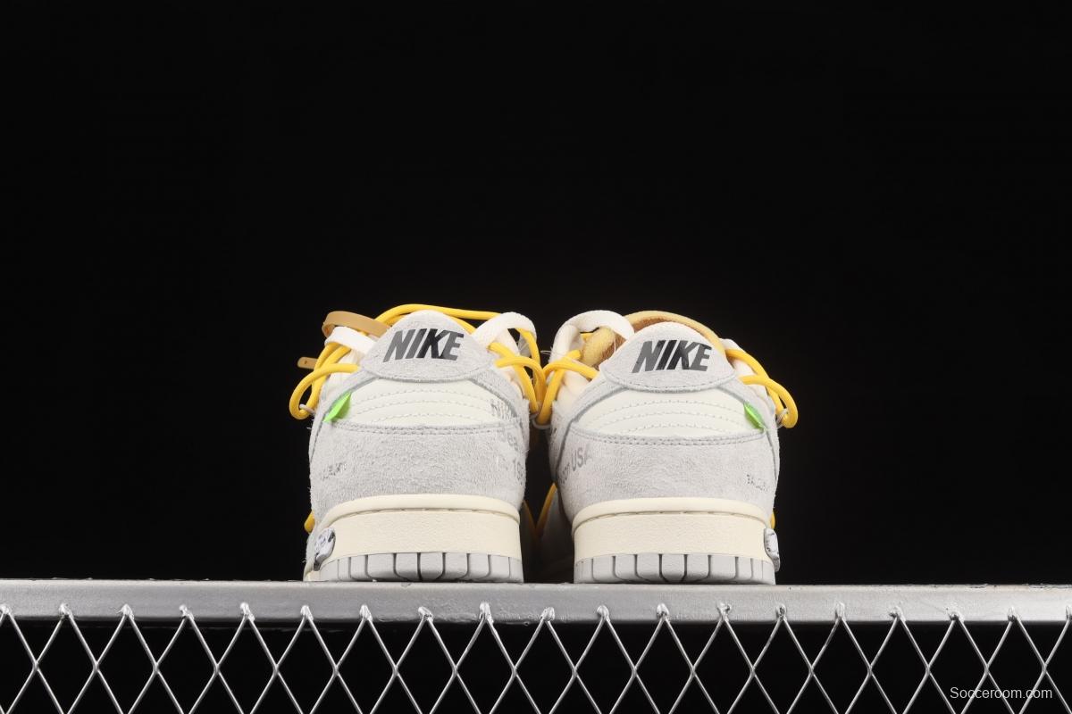 OFF-White x NIKE DUNK Low 12 of 50 OW suede SB buckle rebound fashion casual board shoes DJ0950-109