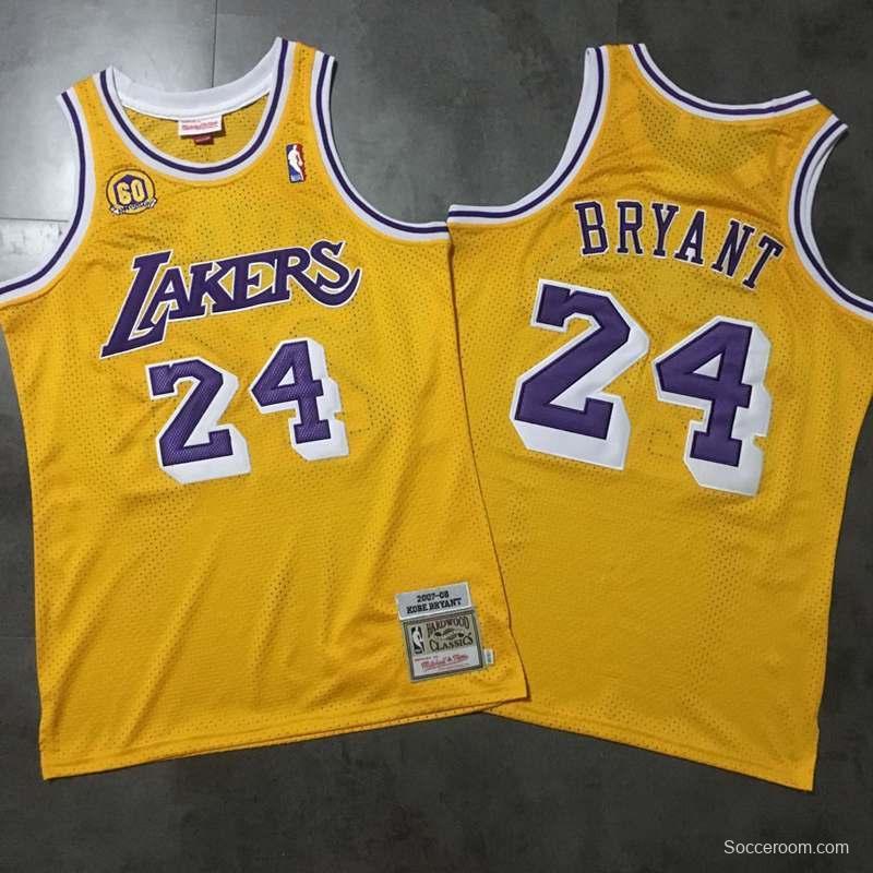 Men's Kobe Bryant Yellow Retro Classic Team Jersey