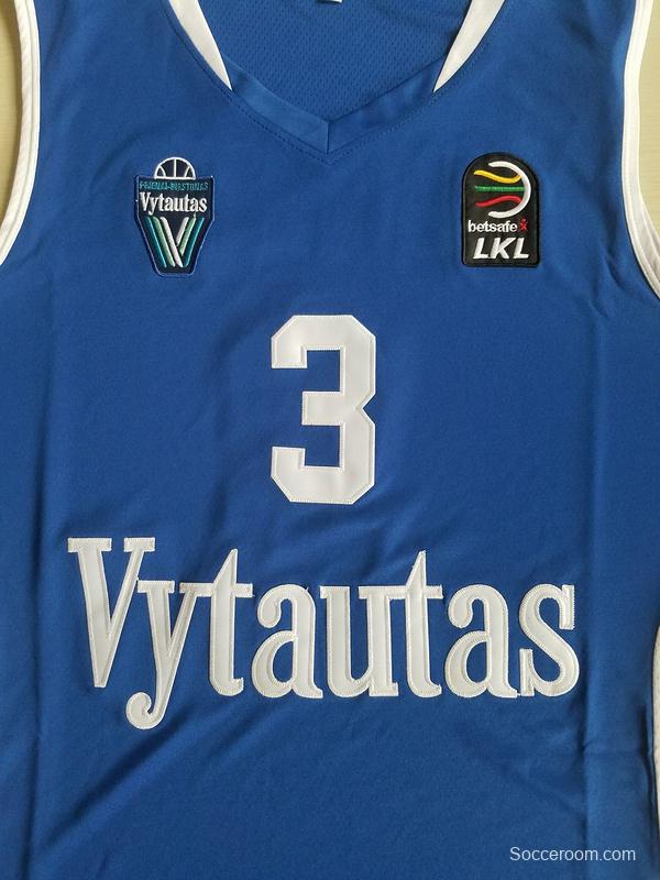 LiAngelo Ball 3 Lithuania Vytautas Blue Basketball Jersey