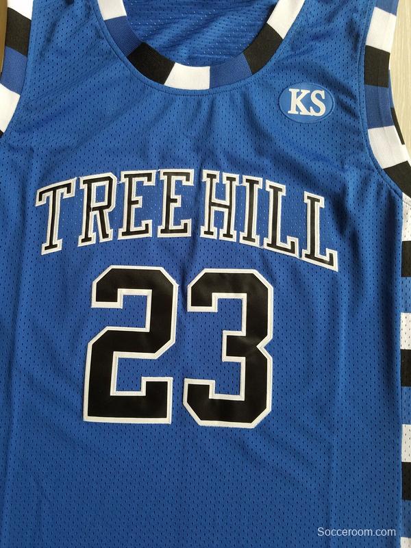 Nathan Scott 23 One Tree Hill Ravens Blue Basketball Jersey