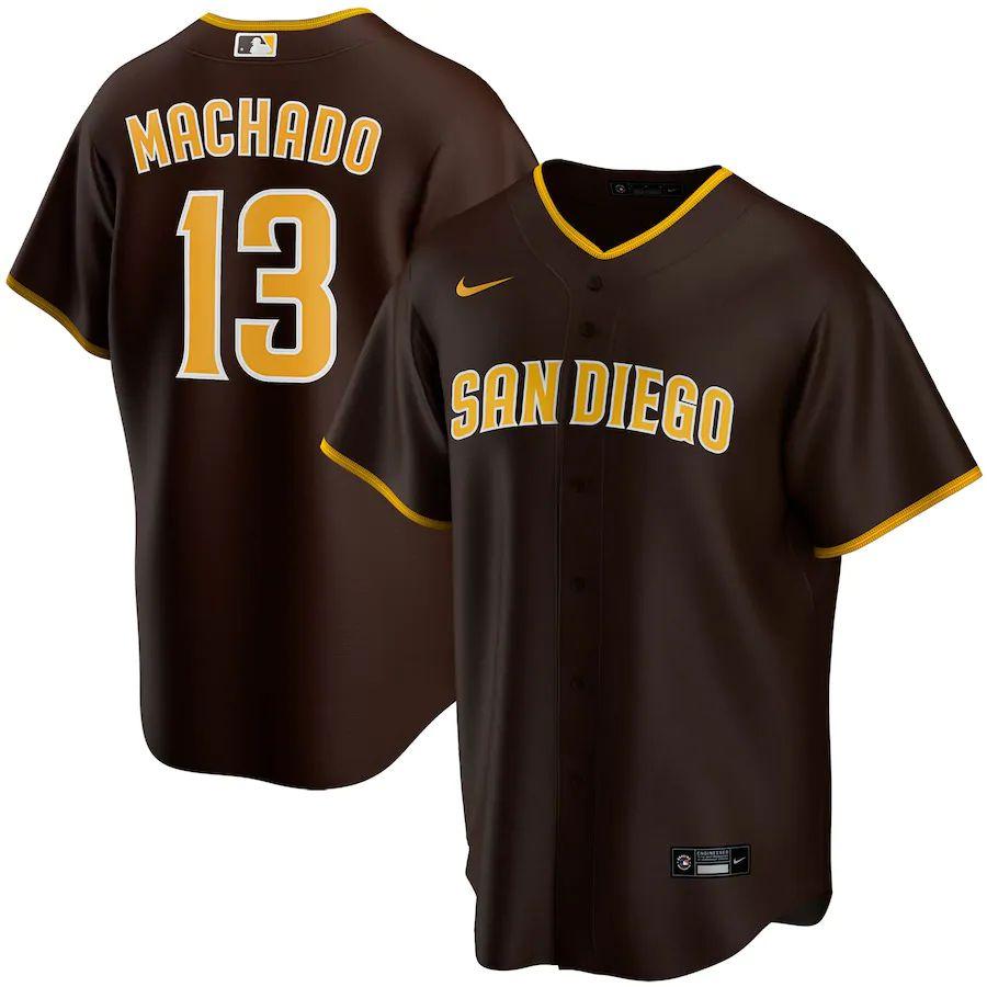 Men's Manny Machado Brown Road 2020 Player Team Jersey