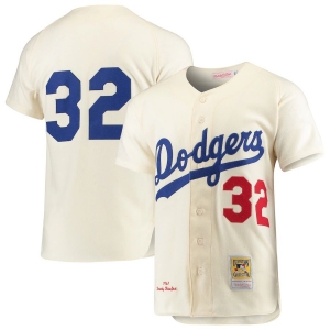 Men's Sandy Koufax Cooperstown Collection Throwback Jersey - Cream