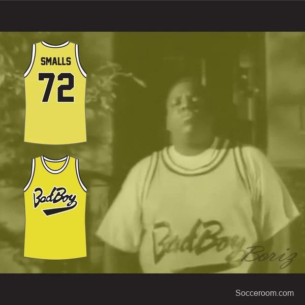 Notorious B.I.G. Biggie Smalls 72 Bad Boy Yellow Basketball Jersey