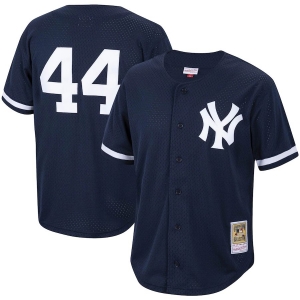 Men's Reggie Jackson Navy Cooperstown Collection Mesh Batting Practice Throwback Jersey