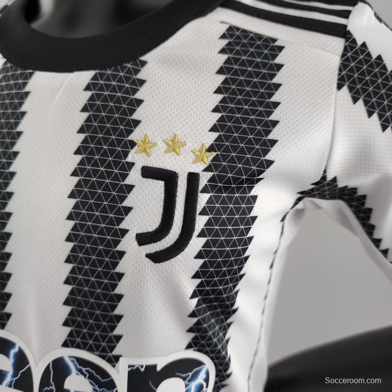 22/23 Juventus Kids Home  16-28 Soccer Jersey