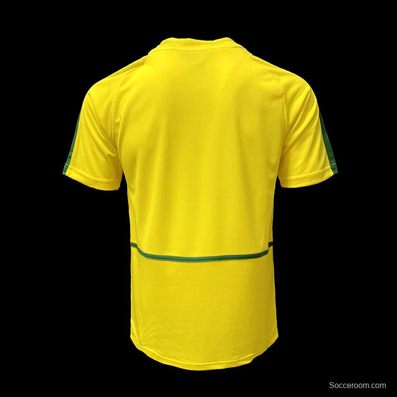 Retro 2002 Brazil Home Soccer Jersey