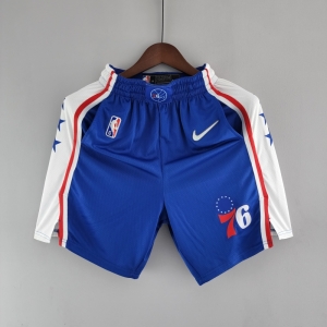 75th Anniversary Philadelphia 76ers NBA Shorts Blue White