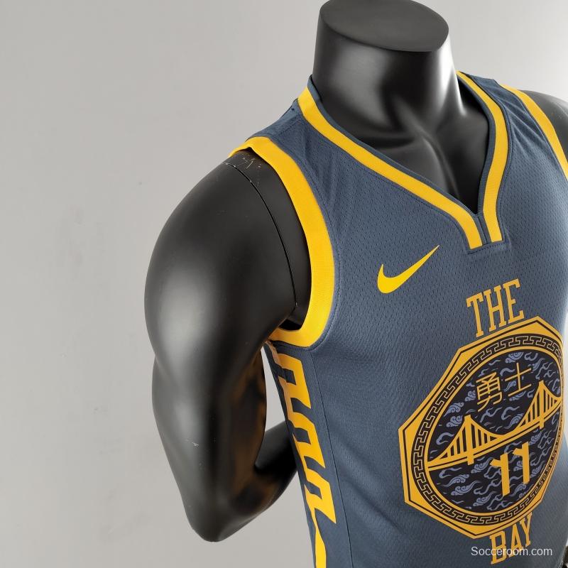 2018 HOMPSON #11 Golden State Warriors Grey NBA Jersey