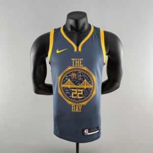 2018 WIGGINS #22 Golden State Warriors Grey NBA Jersey