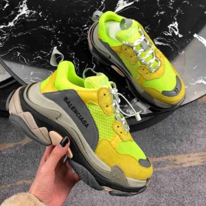 Men Balenciaga Triple-S Sneaker Multi-Color Green/Brown