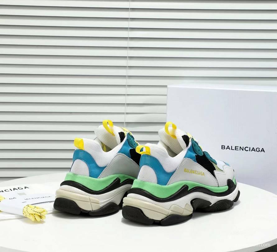 Men/Women Balenciaga Triple S Sneaker Green/Grey/Black