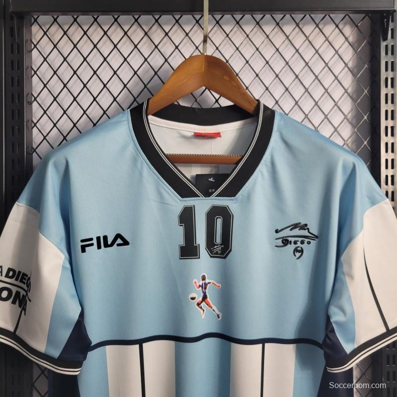 Retro 2001 Argentina MARADONA #10 Commemorative Edition Jersey