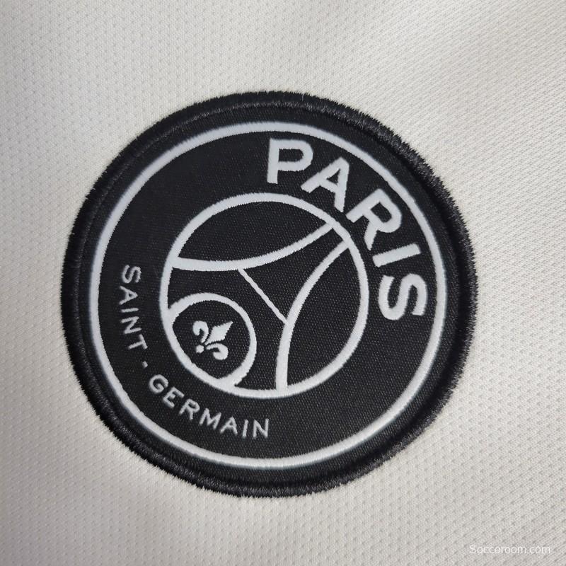 Retro Long Sleeve 18-19 PSG White Champions League Jersey