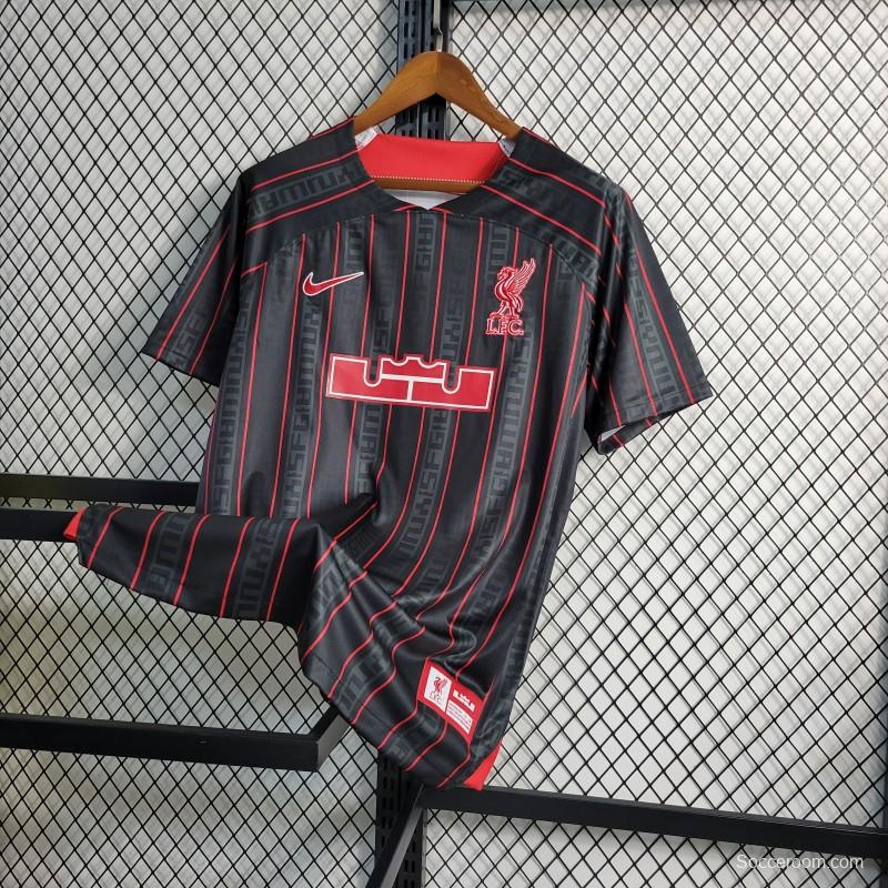 23/24 Liverpool x Lebron Black Jersey