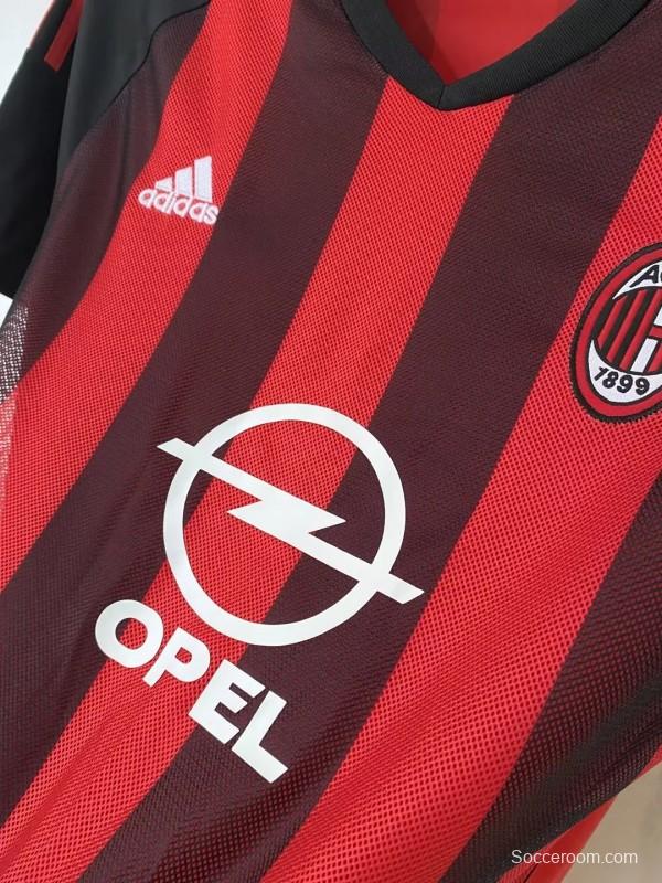 Retro 02/03 AC Milan Home Dual Layer Authentic Jersey