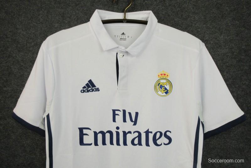 Retro 16/17 Real Madrid Home Long Sleeve Jersey