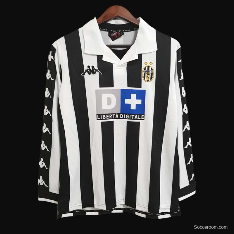 Retro 99/00 Juventus Home Long Sleeve Jersey