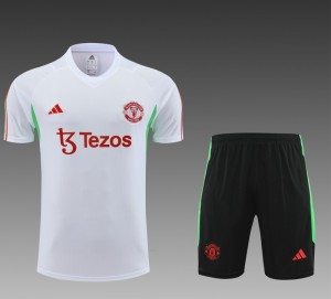 23 24 Manchester United White Short Sleeve+Shorts