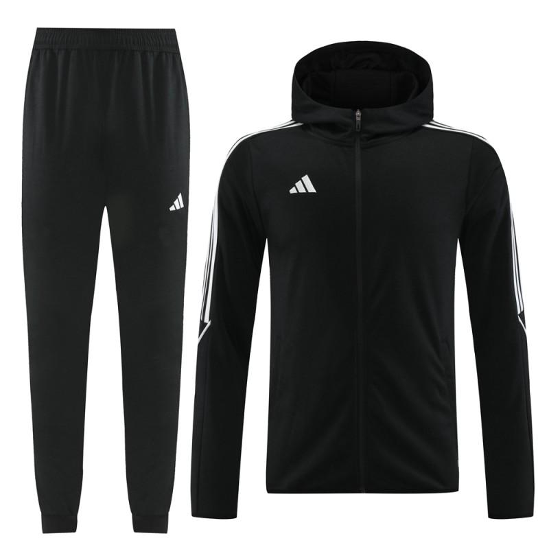 2024 Adidas Black Full Zipper HoodieJacket+Pants