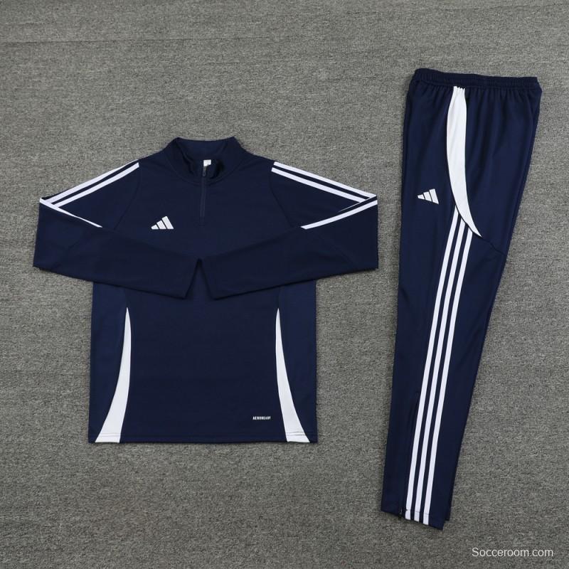 2024 Adidas Navy Half Zipper Jacket+Pants