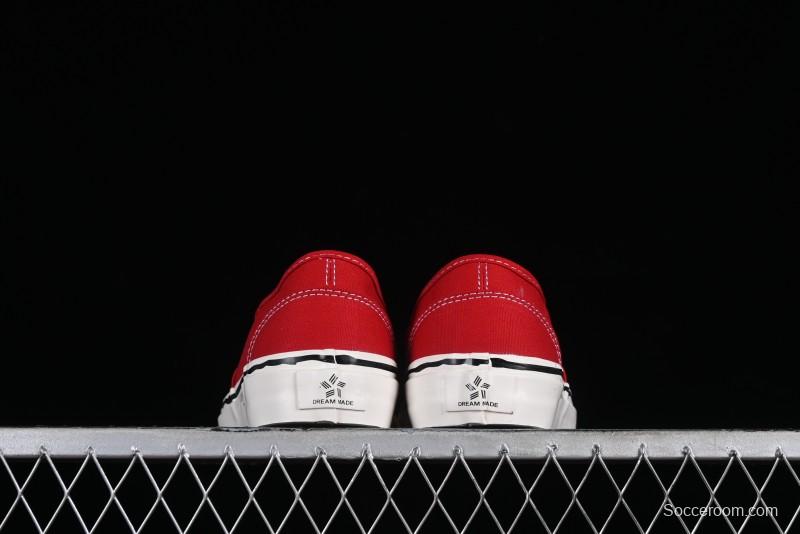 Kamiya x Vulcanize Sneaker 23AW High-End Line Mihara Yasuhiro Dissolution Red Shawn Yue Same Style Painted Letters Low-Top Canvas Shoes