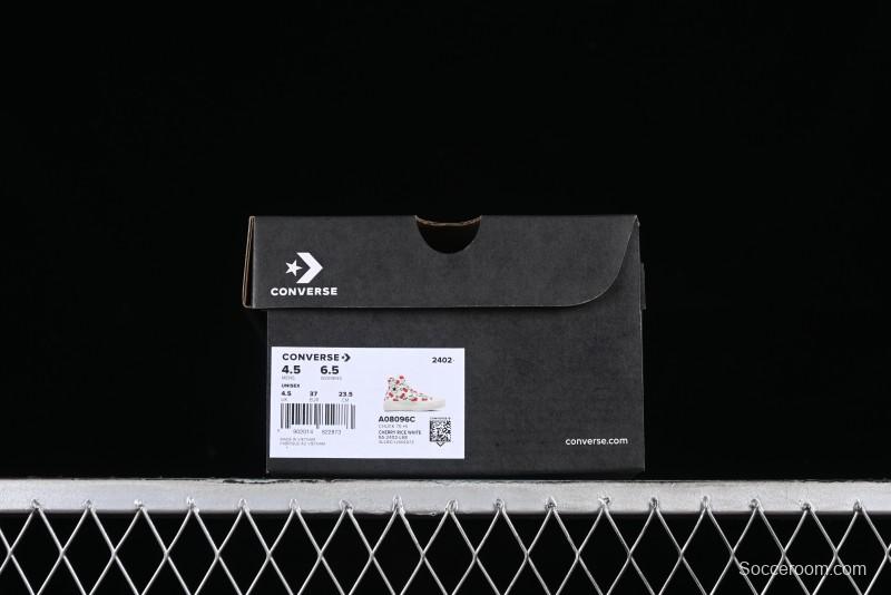 Converse Chuck 1970s Official Cherry Embroidery Platform Vulcanized Canvas Sneakers - A08096C