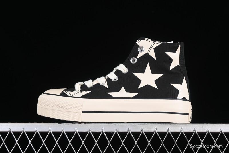 Converse All Star Lift High Top Platform Sneakers with Star Print - A09903C
