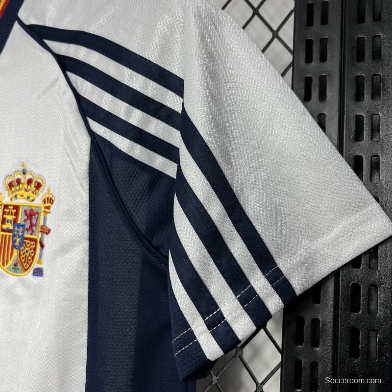 Retro 1998 Spain Away White Jersey