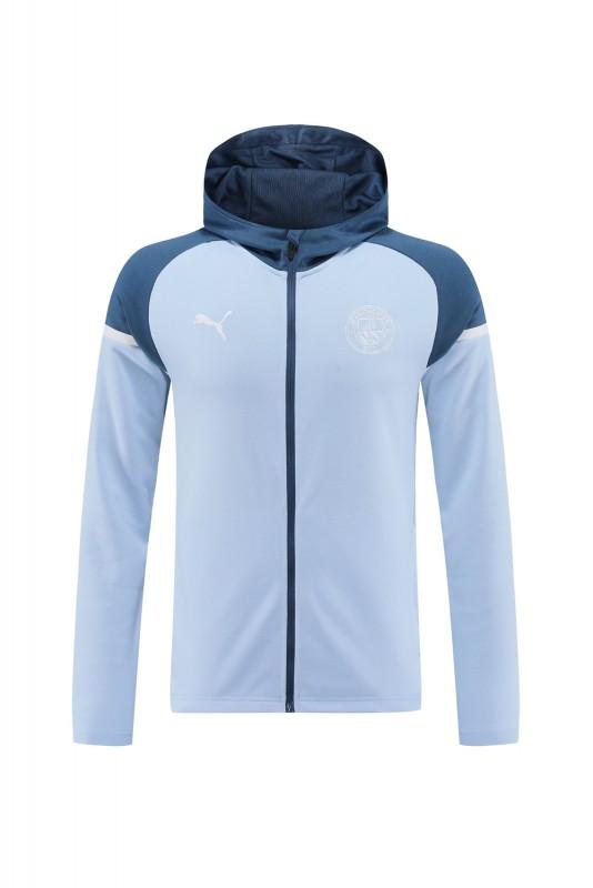 24/25 Manchester City Light Blue Hoodie Full Zipper Jacket +Long Pants