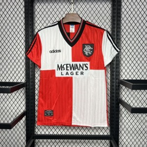 Retro 95/96 Glasgow Rangers Away White/Red Jersey