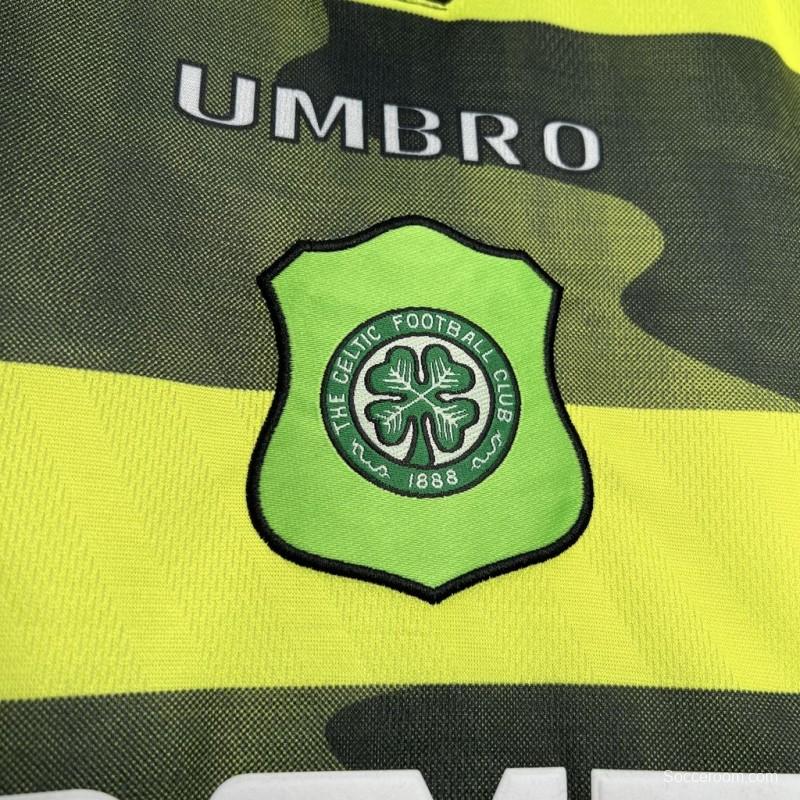 Retro 96/97 Celtic Away Yellow/Black Jersey