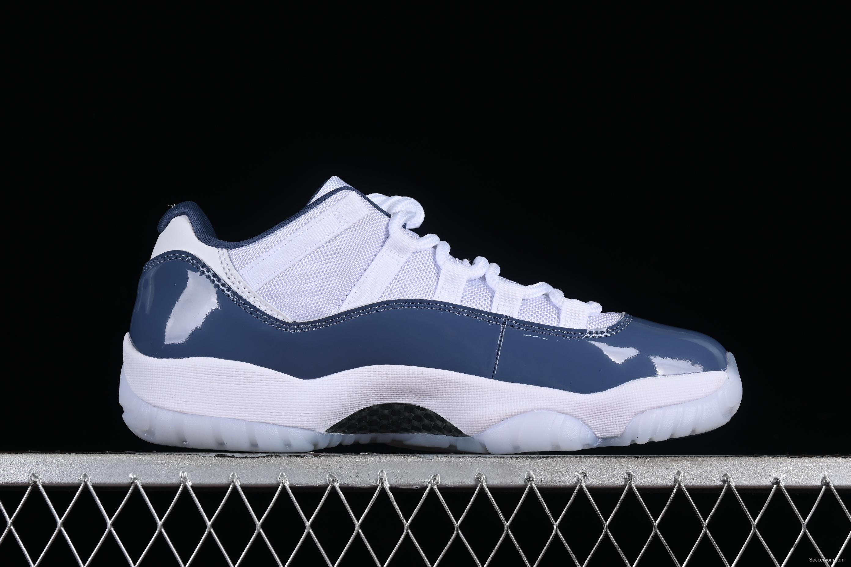 Nike Air Jordan 11 Low "Diffused Blue" Retro Basketball Shoes with Patent Leather Accents - FV5104-104