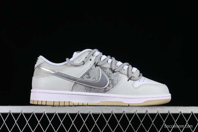 Nike Dunk Low SB Year of the Dragon Limited Edition Silk Patchwork Casual Skate Shoes - DV0833-100