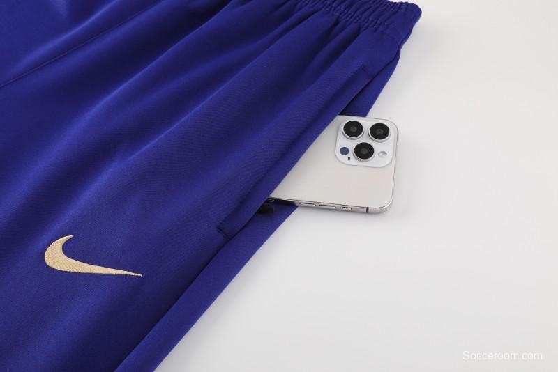 24/25 Barcelona Blue/Red Full Zipper Jacket +Long Pants