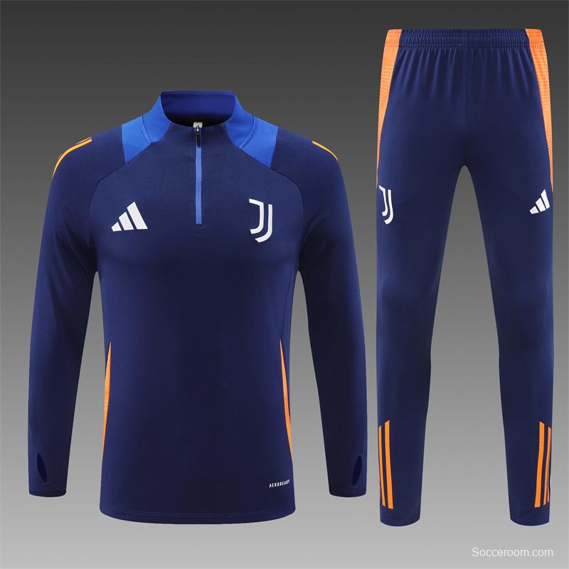 24/25 Juventus Navy Half Zipper Jacket+Long Pants